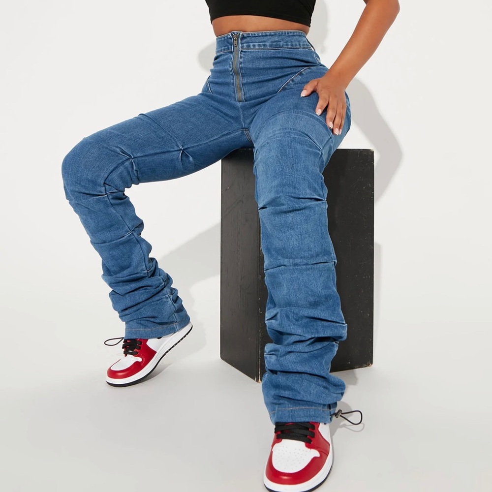 Fashion Nova stacked jeans size 13